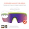 Ergodyne AEGR-AFASM, Safety Glasses, Anti-Scratch & Fog-Off+, Purple Mirror Lens, Lime Frame, Half-Frame AEGR-AFASM - alternate 10